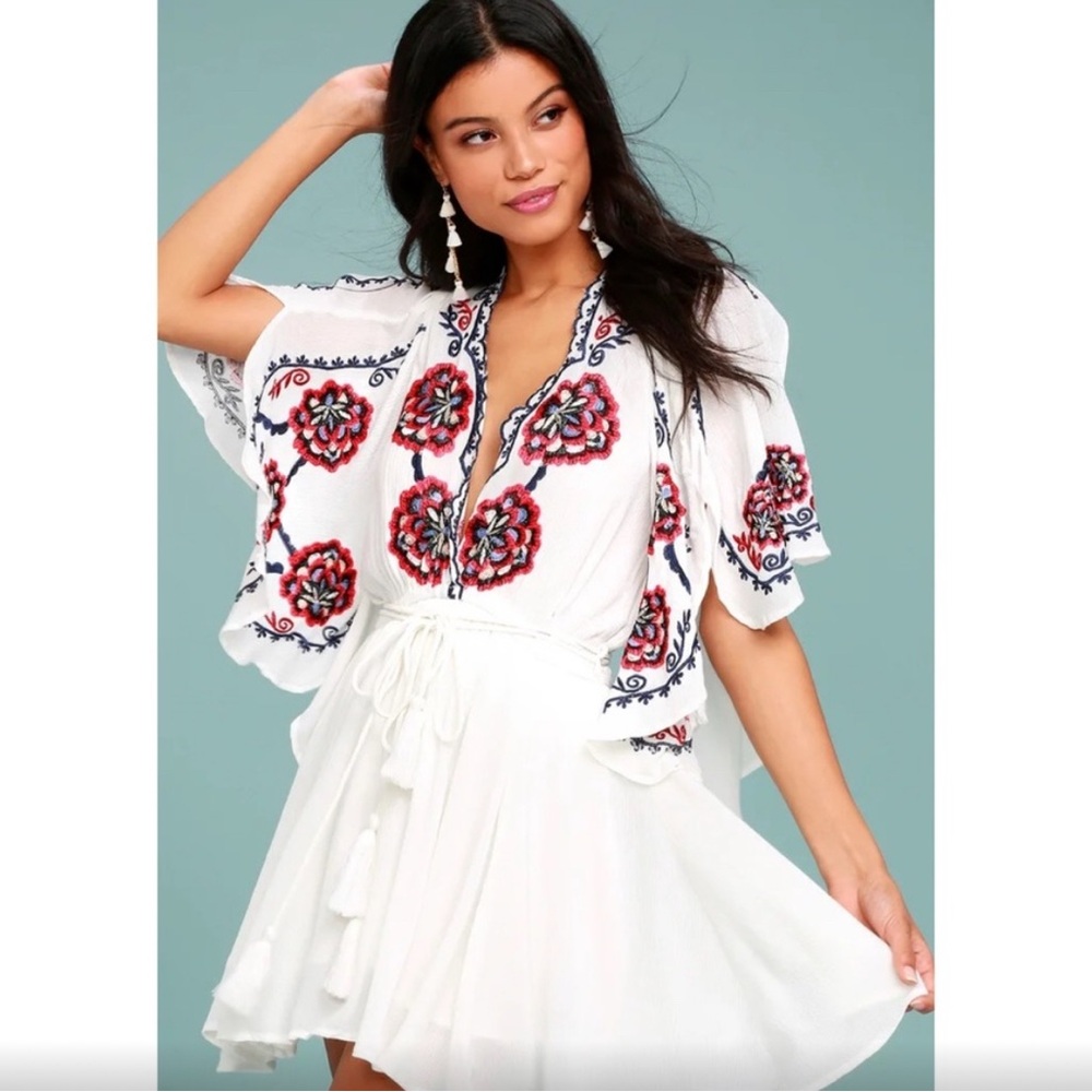 Free People Butterfly Sleeve Dress